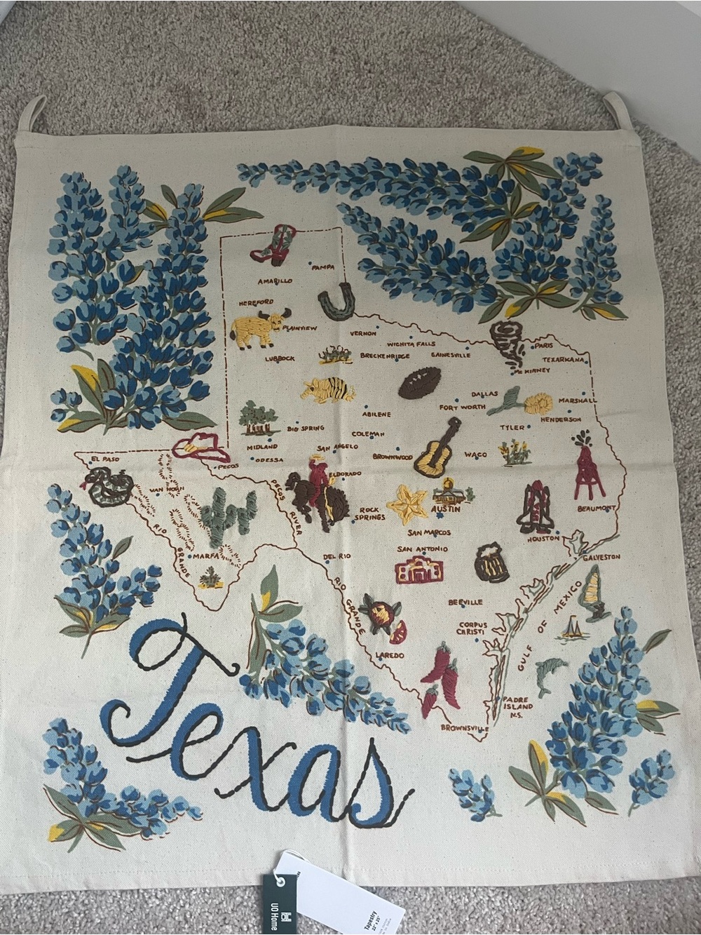 Urban Outfitters ( Home ) TEXAS Tapestry 🐄🐄🐄🐄🐄🐄🐄🐄🐄🐄 NWT